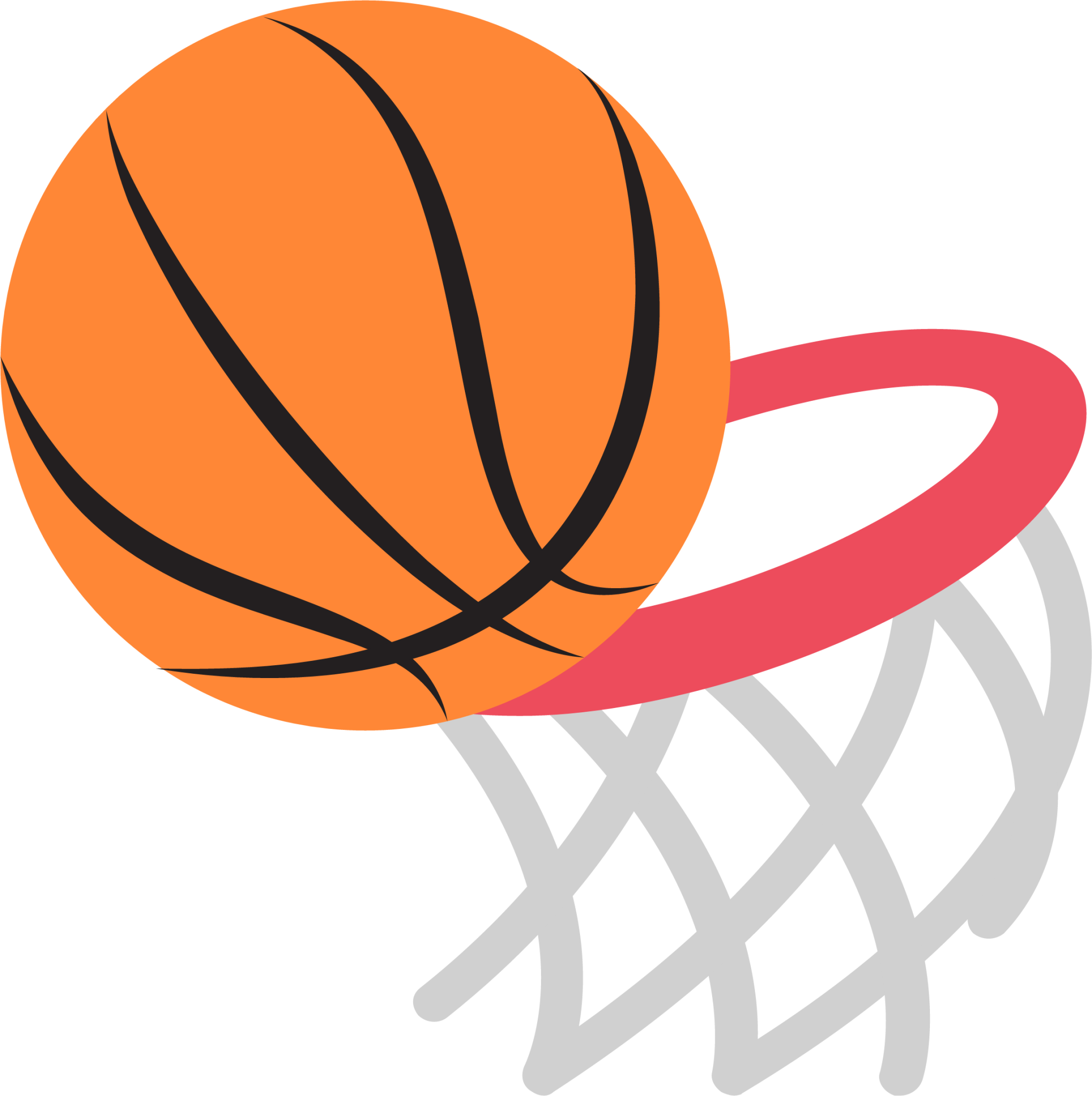 basketball and hoop emoji
