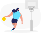 Basketball game illustration
