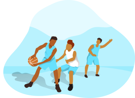 Basketball game illustration