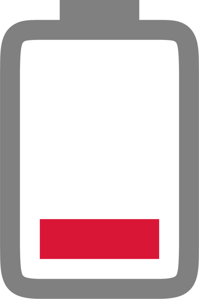 battery caution symbolic icon