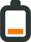 battery level 20 symbolic icon