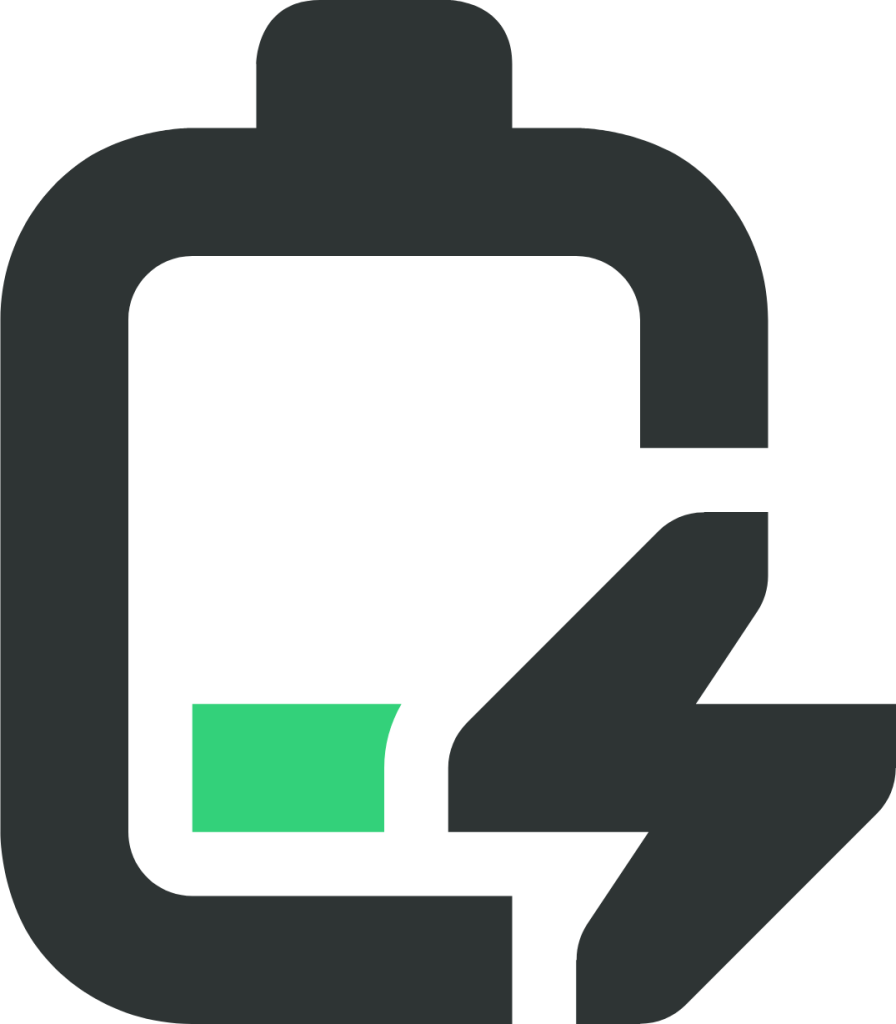 battery level 30 charging symbolic icon