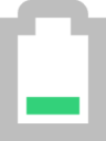 battery level 30 symbolic icon