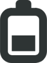 battery level 50 symbolic icon