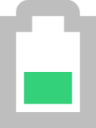 battery level 50 symbolic icon