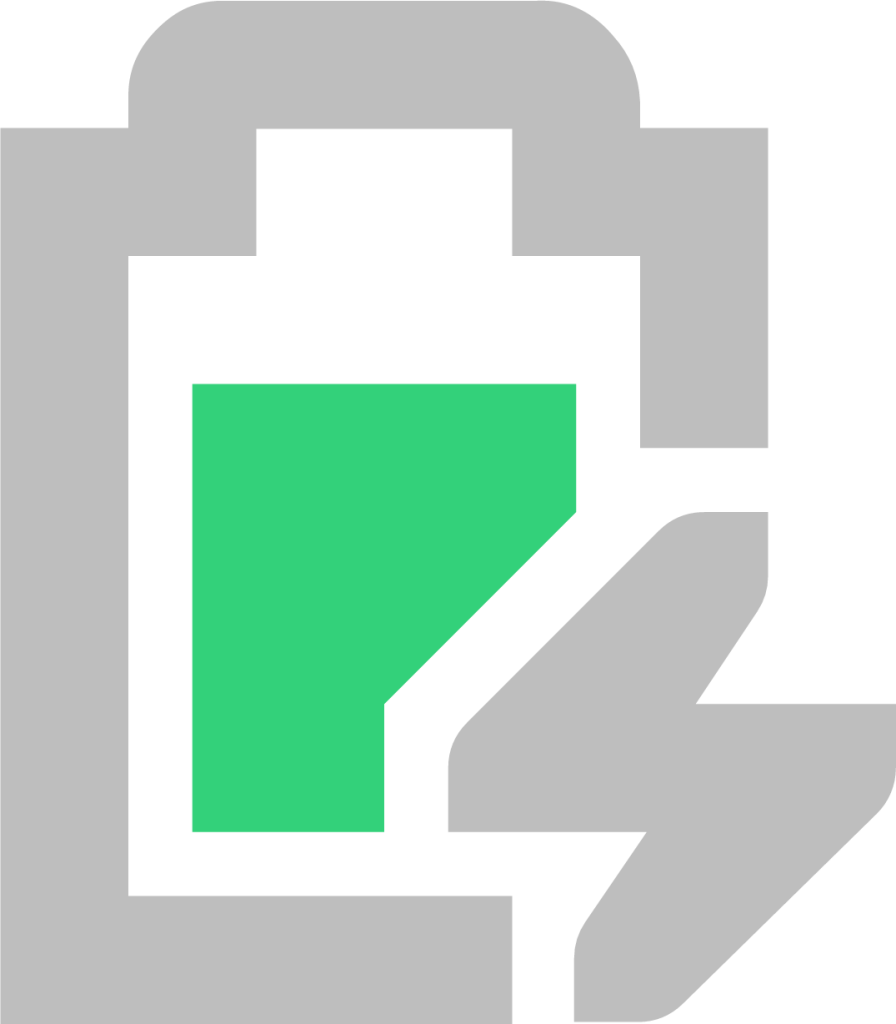 battery level 80 charging symbolic icon