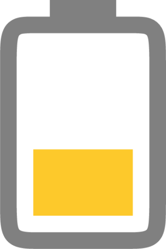battery low symbolic icon