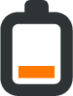 battery low symbolic icon