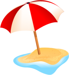 Beach with umbrella emoji emoji