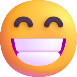 beaming face with smiling eyes emoji