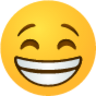 Beaming face with smiling eyes emoji emoji