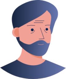 bearded older person illustration