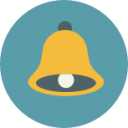 bell blue yellow icon