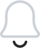 Bell duotone line icon
