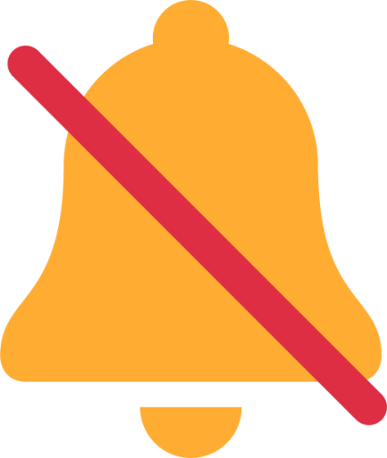 bell with cancellation stroke emoji
