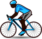 bicyclist (black) emoji