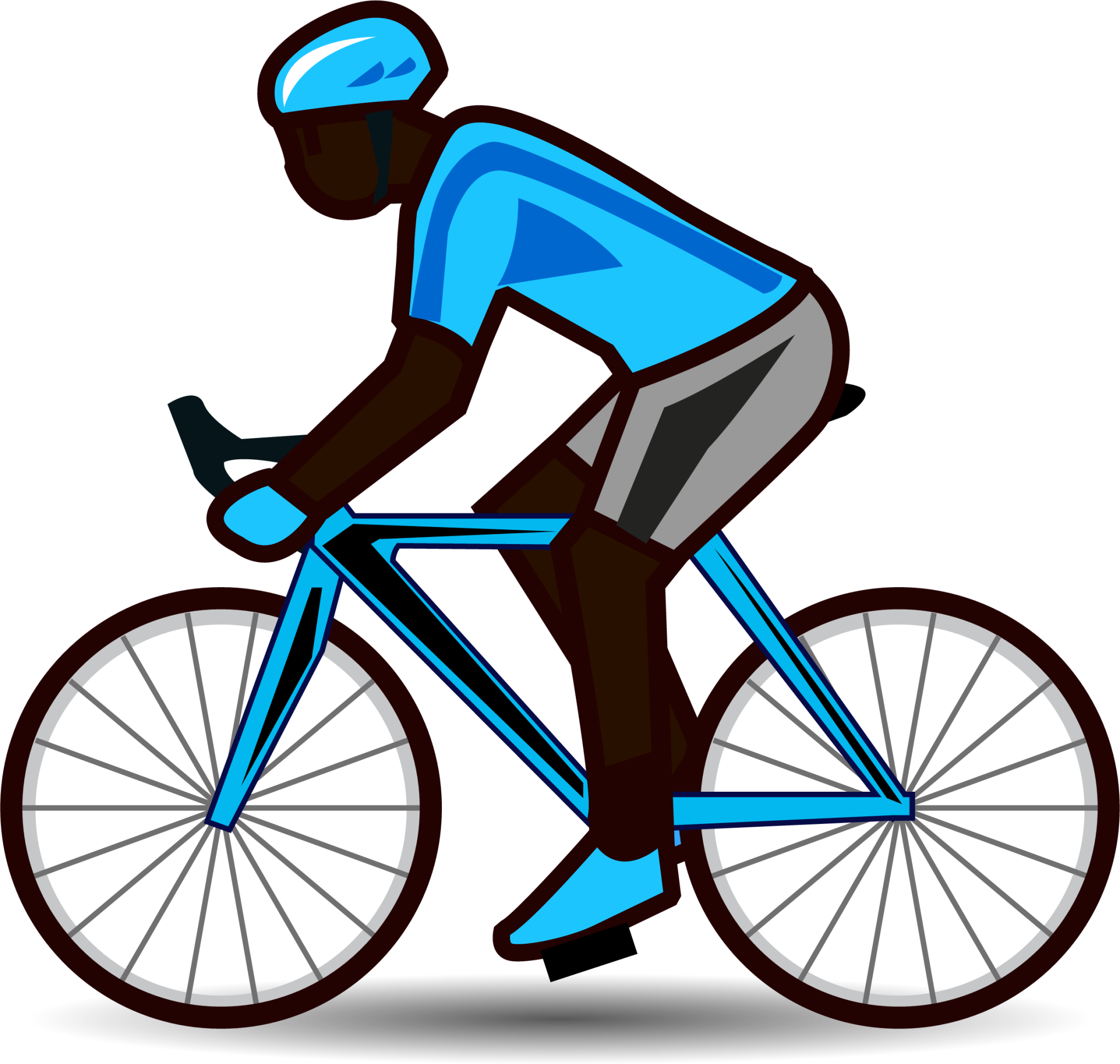 bicyclist (black) emoji