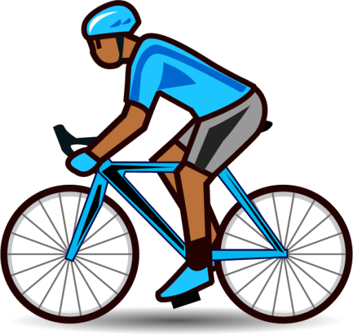 bicyclist (brown) emoji