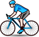 bicyclist (white) emoji