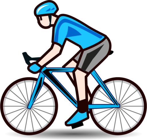 bicyclist (white) emoji