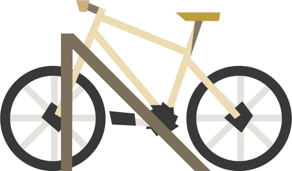 bike rack perpendicular left illustration