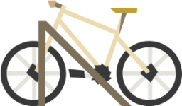bike rack perpendicular left illustration