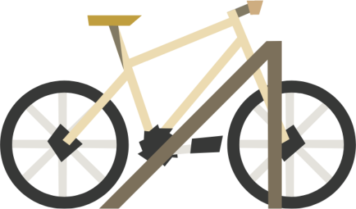 bike rack perpendicular right illustration