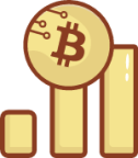 bitcoin chart stock market illustration