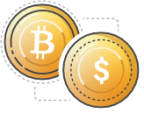 bitcoin coins illustration