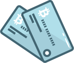 bitcoin credit cards transaction illustration