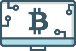 bitcoin monitor screen illustration