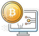 bitcoin screen monitor illustration