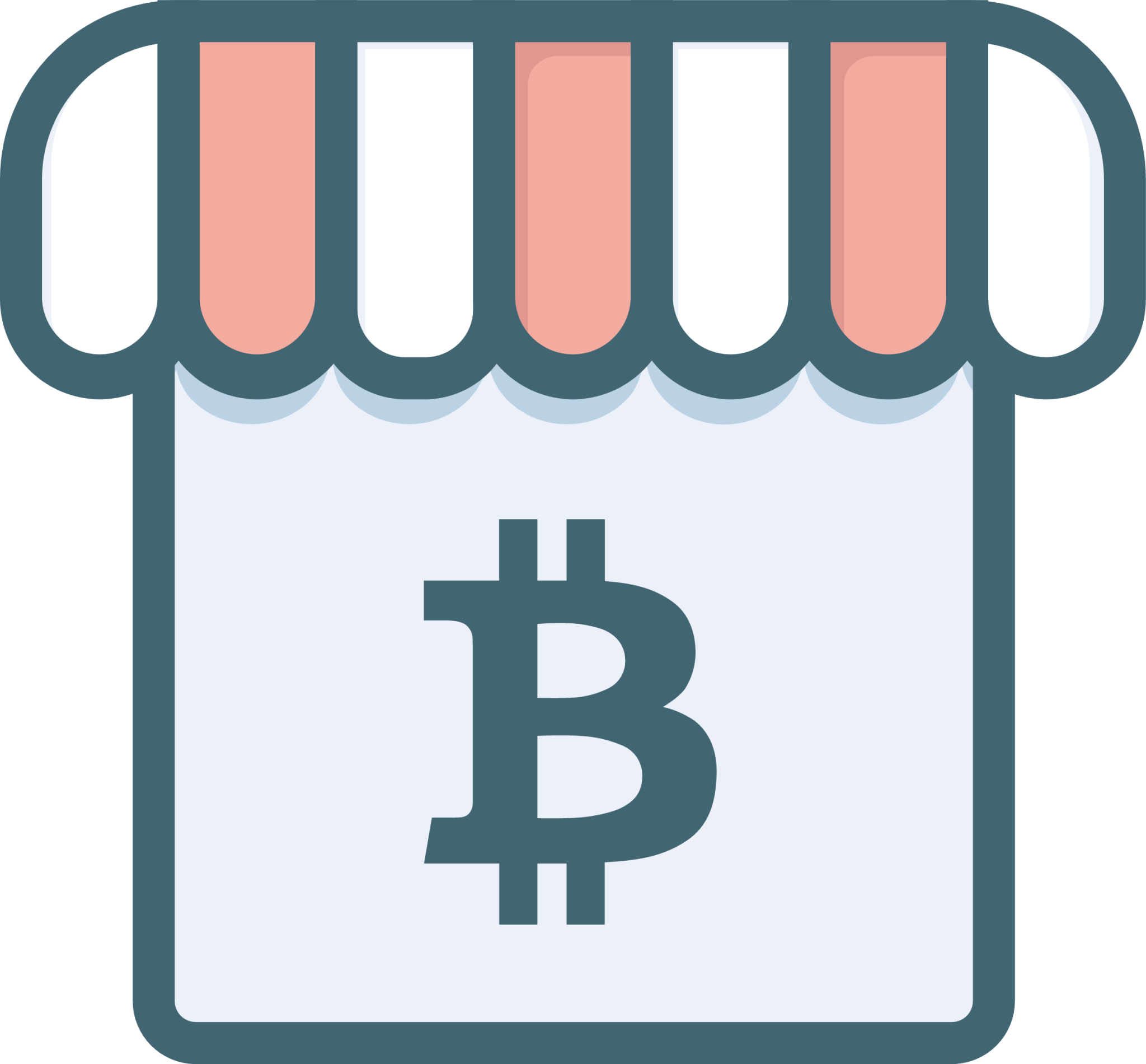 bitcoin shop illustration