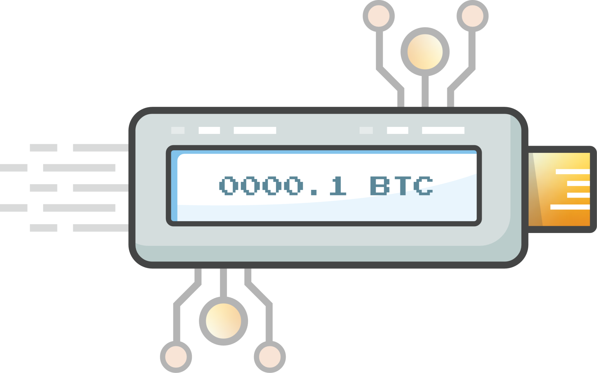 bitcoin usb stick illustration