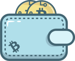 bitcoin wallet coins illustration