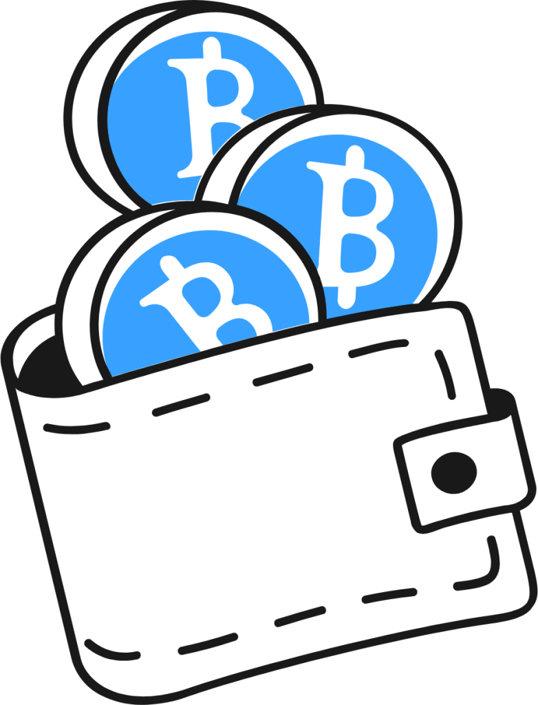 bitcoin wallet crypto illustration