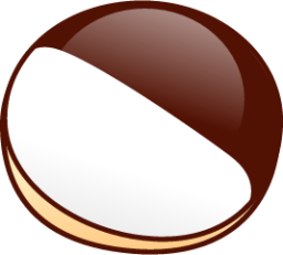 black and white cookie emoji