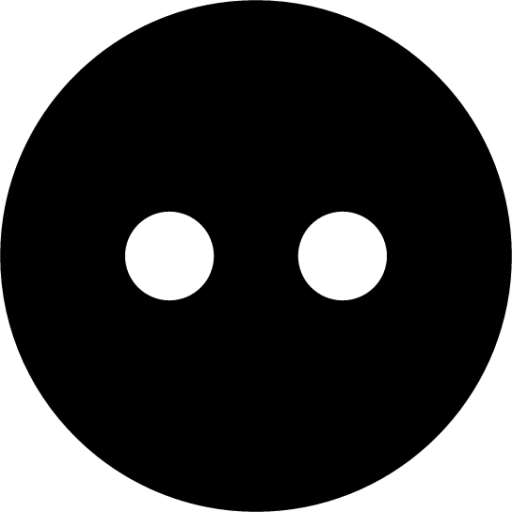 black circle with two white dots emoji
