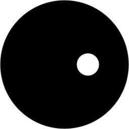 black circle with white dot right emoji