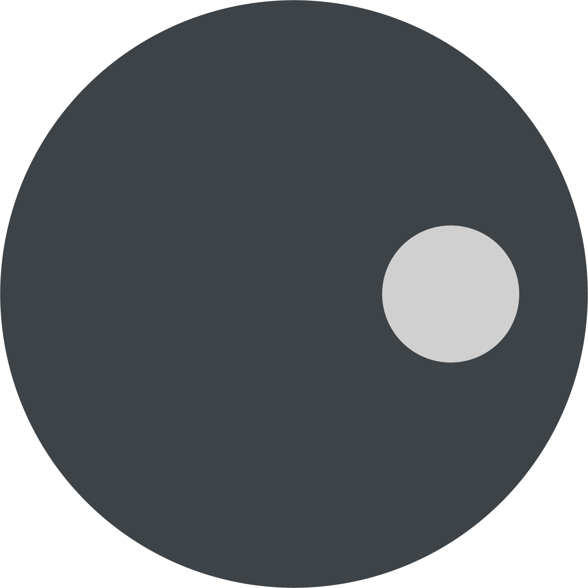 black Go piece with dot emoji