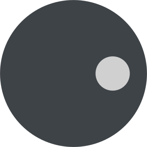 black Go piece with dot emoji