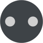 black Go piece with dots emoji