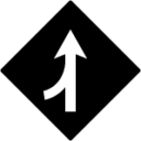black left lane merge emoji