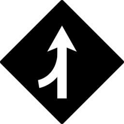 black left lane merge emoji