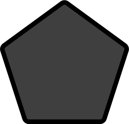 black pentagon emoji
