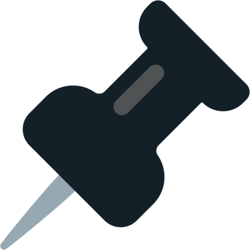 trace Awareness Ordinary Black pushpin" Emoji - Download for free – Iconduck