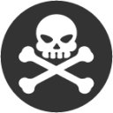 Black Skull and Bones emoji