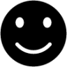 black smiling face emoji