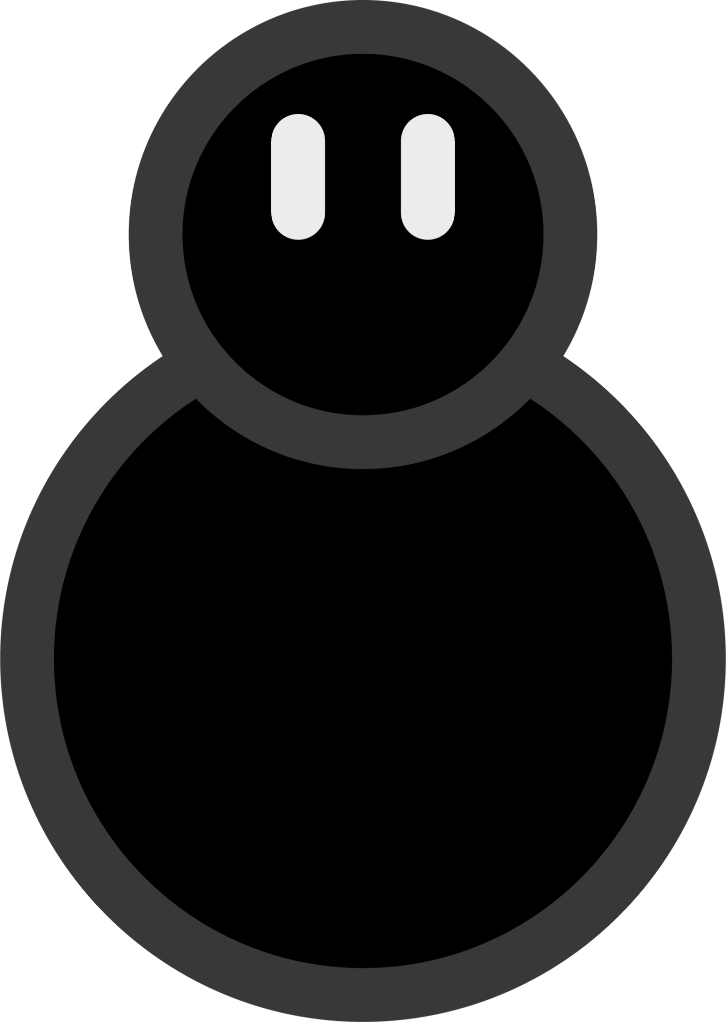black snowman emoji