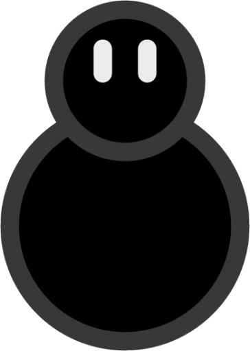 black snowman emoji
